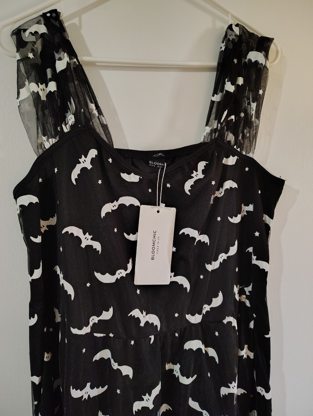 BloomChic Black and White Bat-Print Sundress